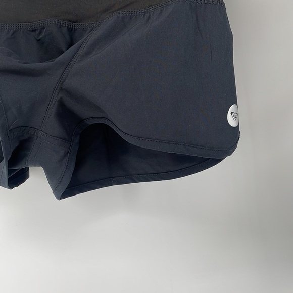 Roxy swim shorts high waist fold over waist black ocean quick dry surf beach S - Picture 7 of 12